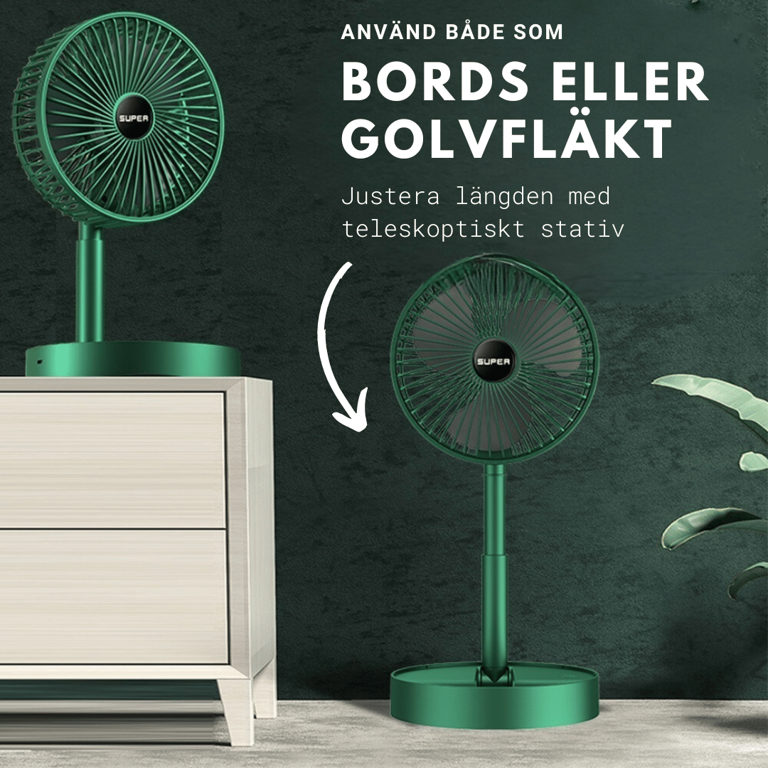 Fläkt - hopfällbar tar minimal plats