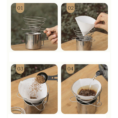 Hopfällbart kaffedroppfilter